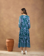 Green Viscose Printed Maxi