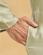 Green Viscose Silk Long Kurta