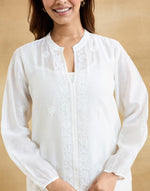 Natural Cotton Silk Chikankari Slip & Clara Tunic