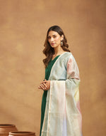 Natural Cotton Silk Blend Hand Block Printed Dupatta