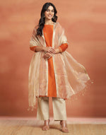 Natural Cotton Silk Blend Maheshwari Dupatta