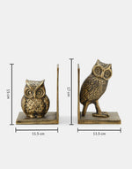 Golden Owl Casted Metal Bookend