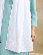 White Cotton Chikankari Stole