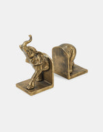 Golden Elephant Casted Metal Bookend