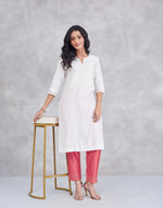 Pink Cotton Silk Embroidered Ethnic Pant