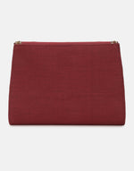 Red Embroidered Clutch
