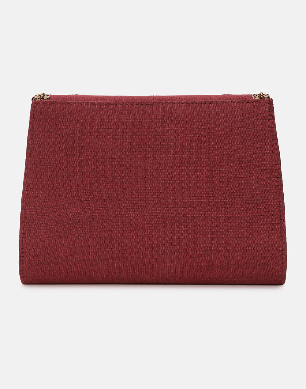 Red Embroidered Clutch