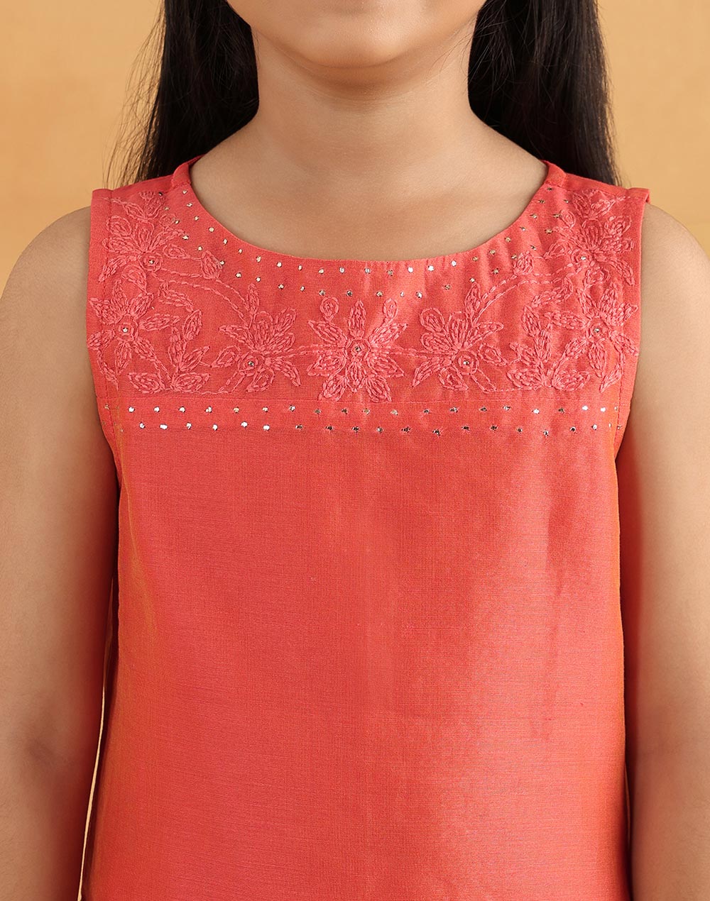 Pink Cotton Silk Blend Embroidered 3pc Ganga Lehenga Set