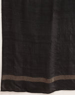 Black Silk Blend Hand Woven Stole