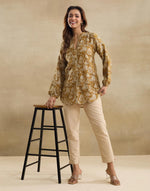 Mustard Cotton Silk Bagru Clara Tunic