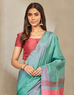 Green Silk Hand Woven Sari