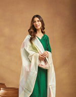 Natural Cotton Silk Blend Hand Block Printed Dupatta