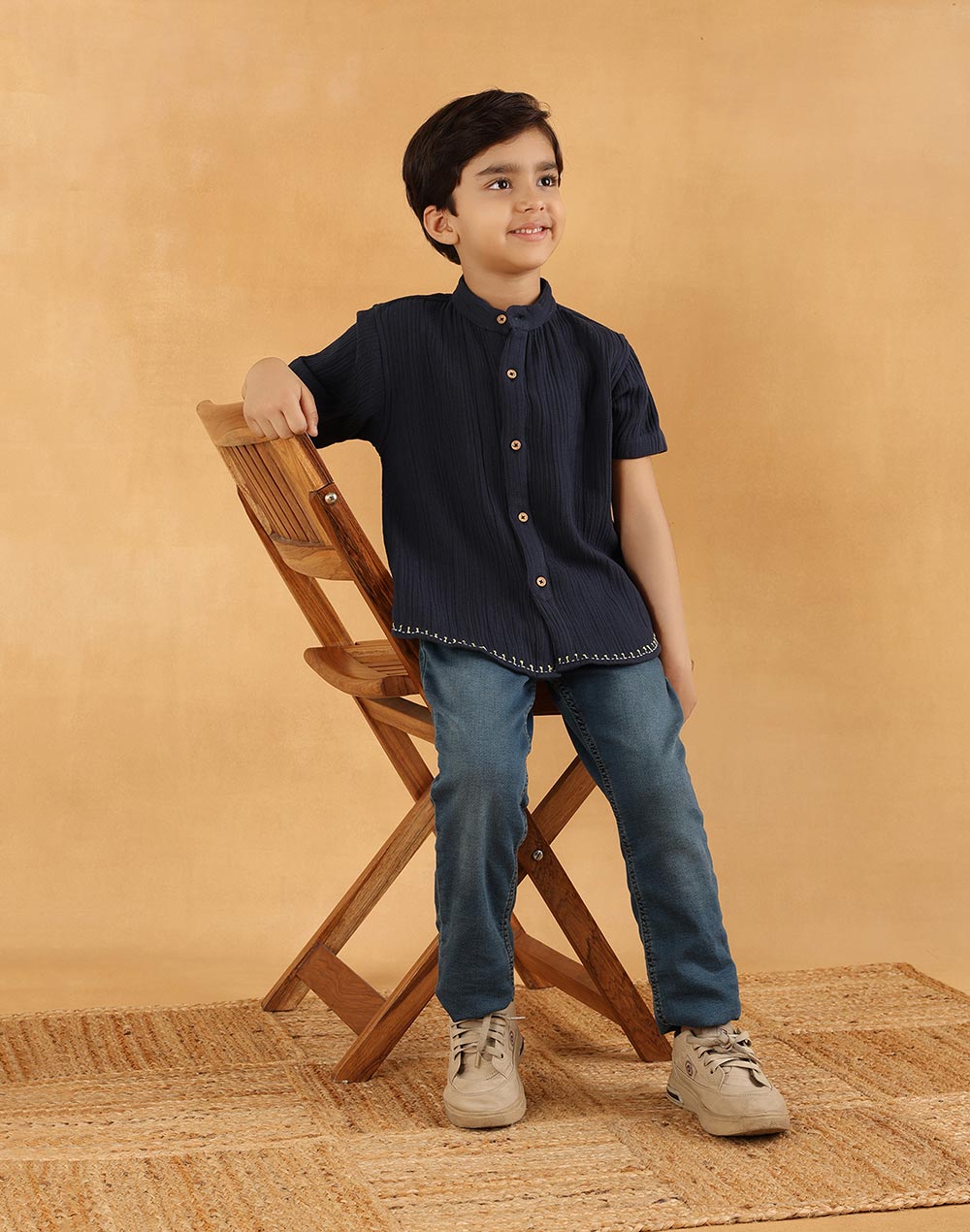Navy Cotton Shirt