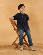 Navy Cotton Shirt