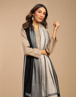 Black-Grey Wool Shawl