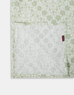 Green Sadhil Cotton Printed Bed Sheet With 1 Pillow Cover