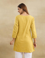 Mustard Cotton Short Kurta