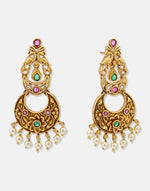 Metal Chandbali Earrings
