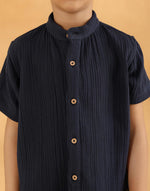 Navy Cotton Shirt