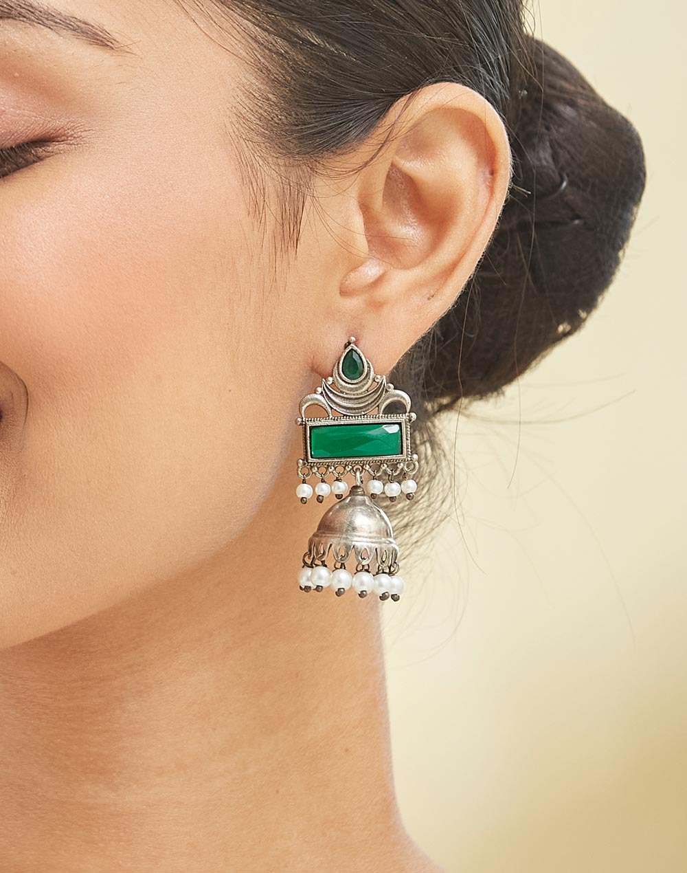 Metal Jhumka Earrings