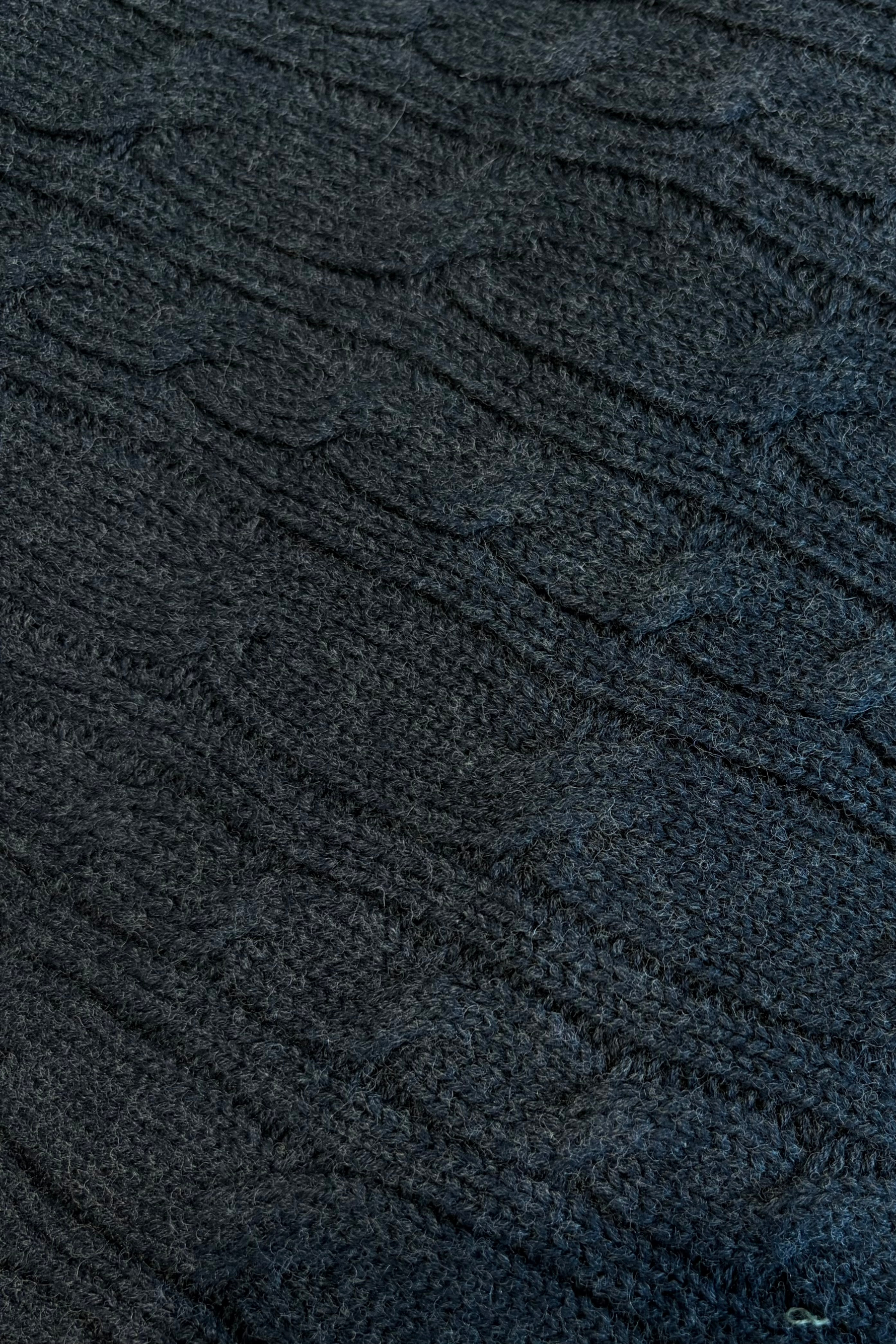 Navy Cotton Blend Sweater
