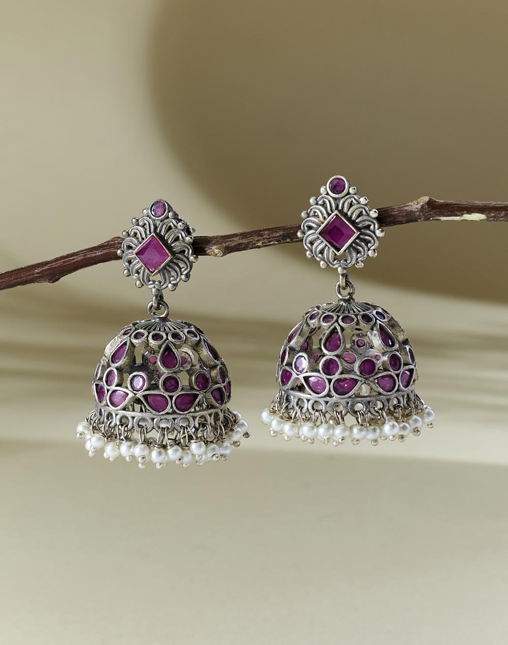 Metal Jhumka Earrings