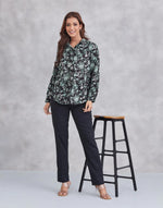 Black Cotton Printed Shirt