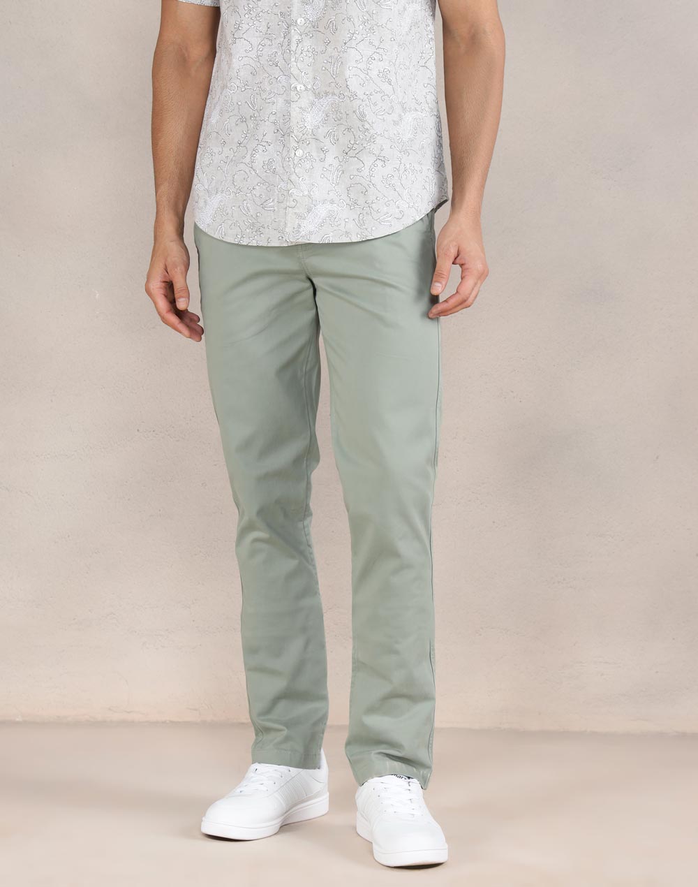 Green Cotton Blend 929 Slim Cut Pant