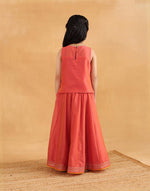 Pink Cotton Silk Blend Embroidered 3pc Ganga Lehenga Set