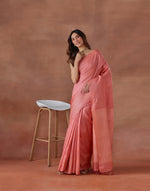Pink Silk Blend Sari