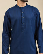 Navy Stripe Long Kurta styled for festive occasions