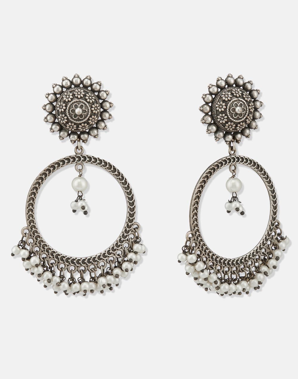 Metal Chand Bali Earrings