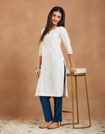 Dark blue Viscose Silk Ethnic Pant
