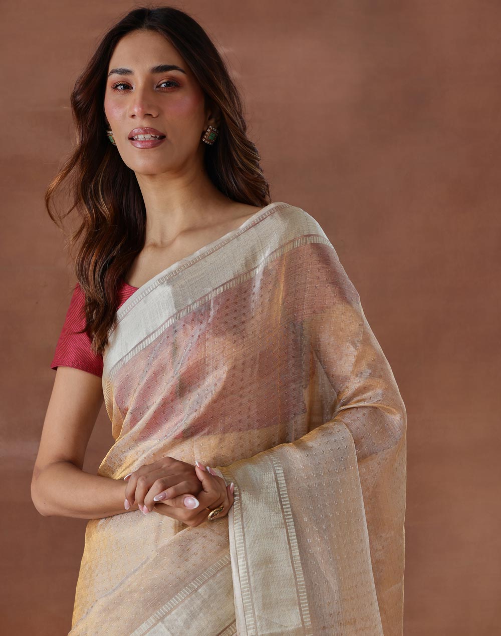 Gold Silk Blend Sari