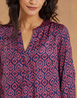 Blue Rayon Blend Tunic