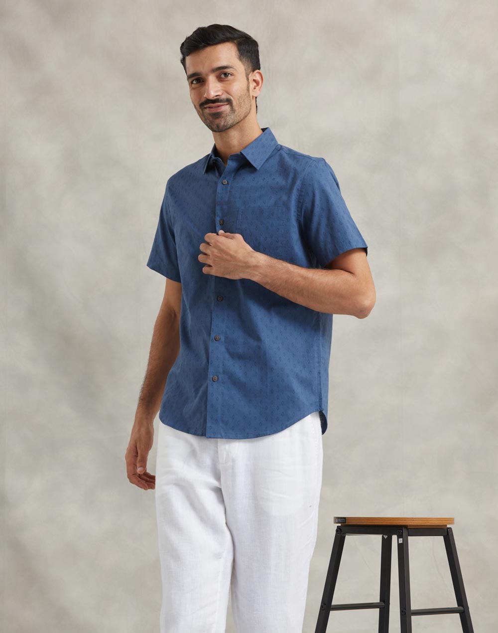 Blue Cotton Shirt
