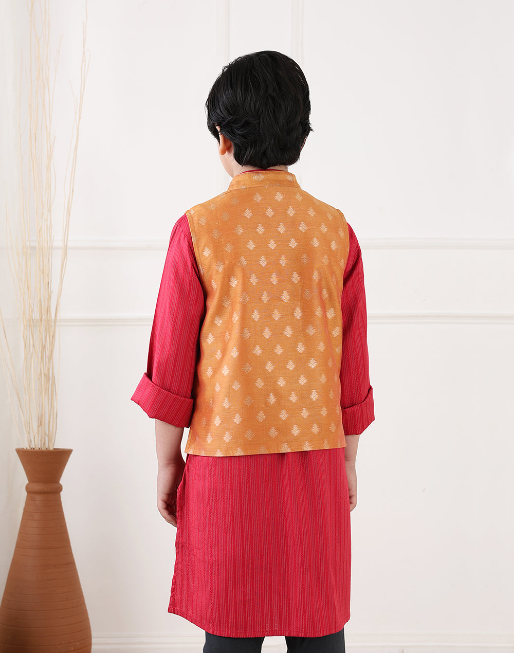 Yellow Cotton Silk Blend Cutwork Jacket