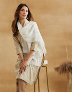 Natural Cotton Silk Chikankari Stole