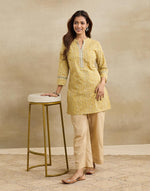 Mustard Cotton Short Kurta