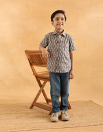 Black Cotton Ikat Shirt