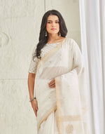Natural Cotton Silk Blend Chanderi Sari