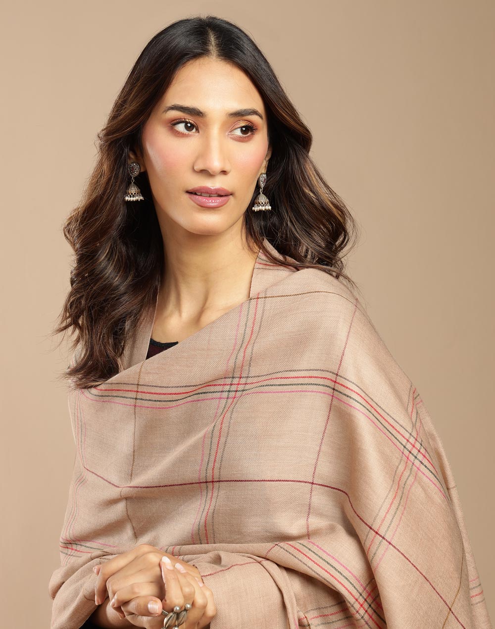 Beige Wool Shawl