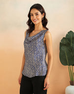 Indigo Rayon Blend Top