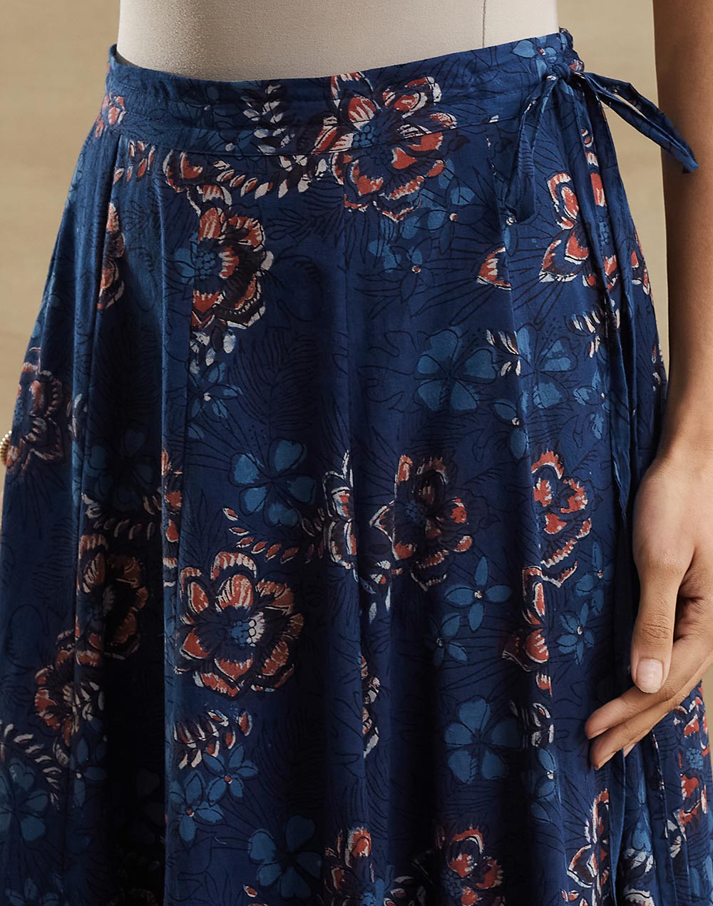 Indigo Cotton Ghera Skirt