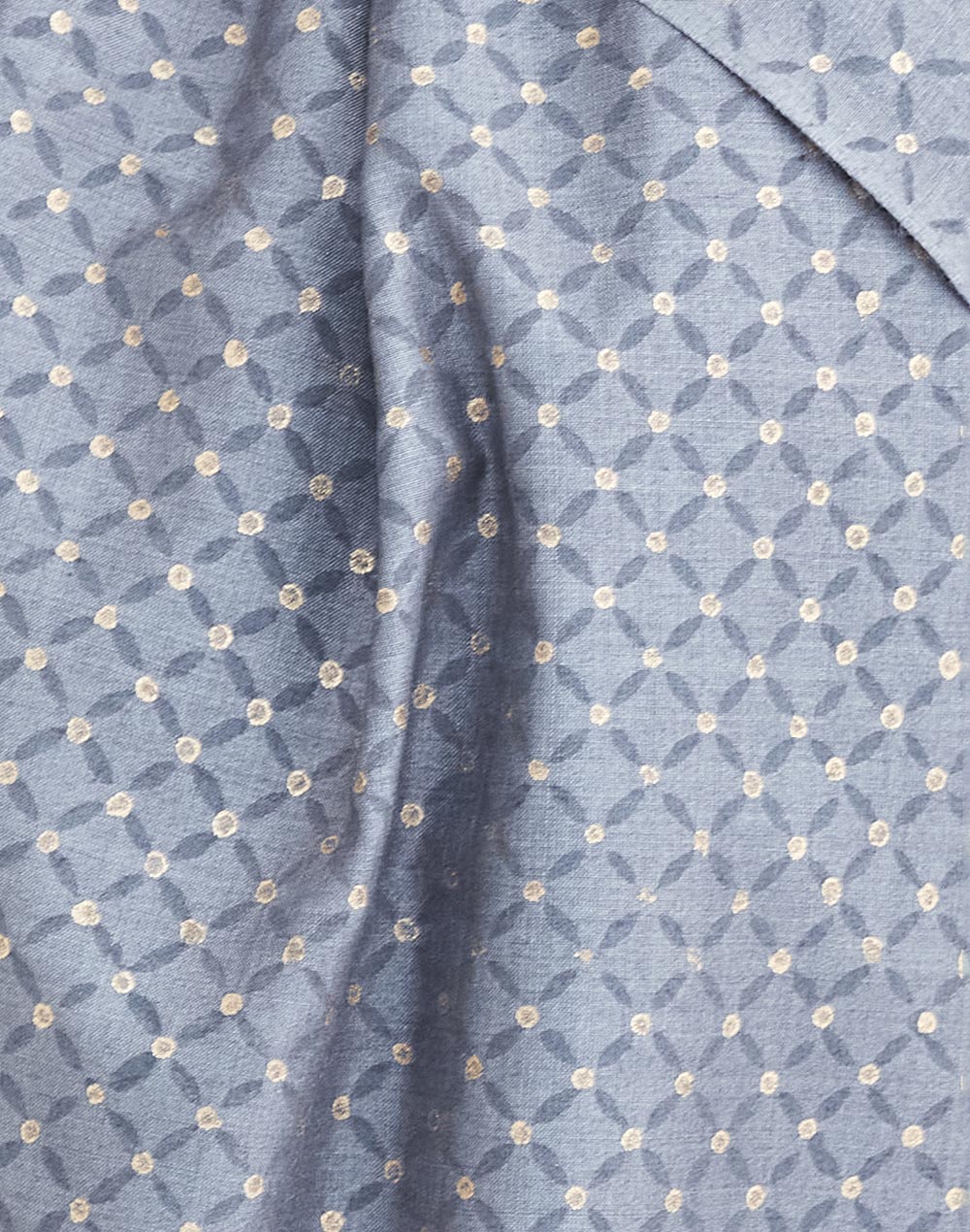 Grey Silk Hand Block Printed Stole