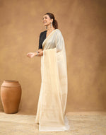 Natural Cotton Silk Blend Sari