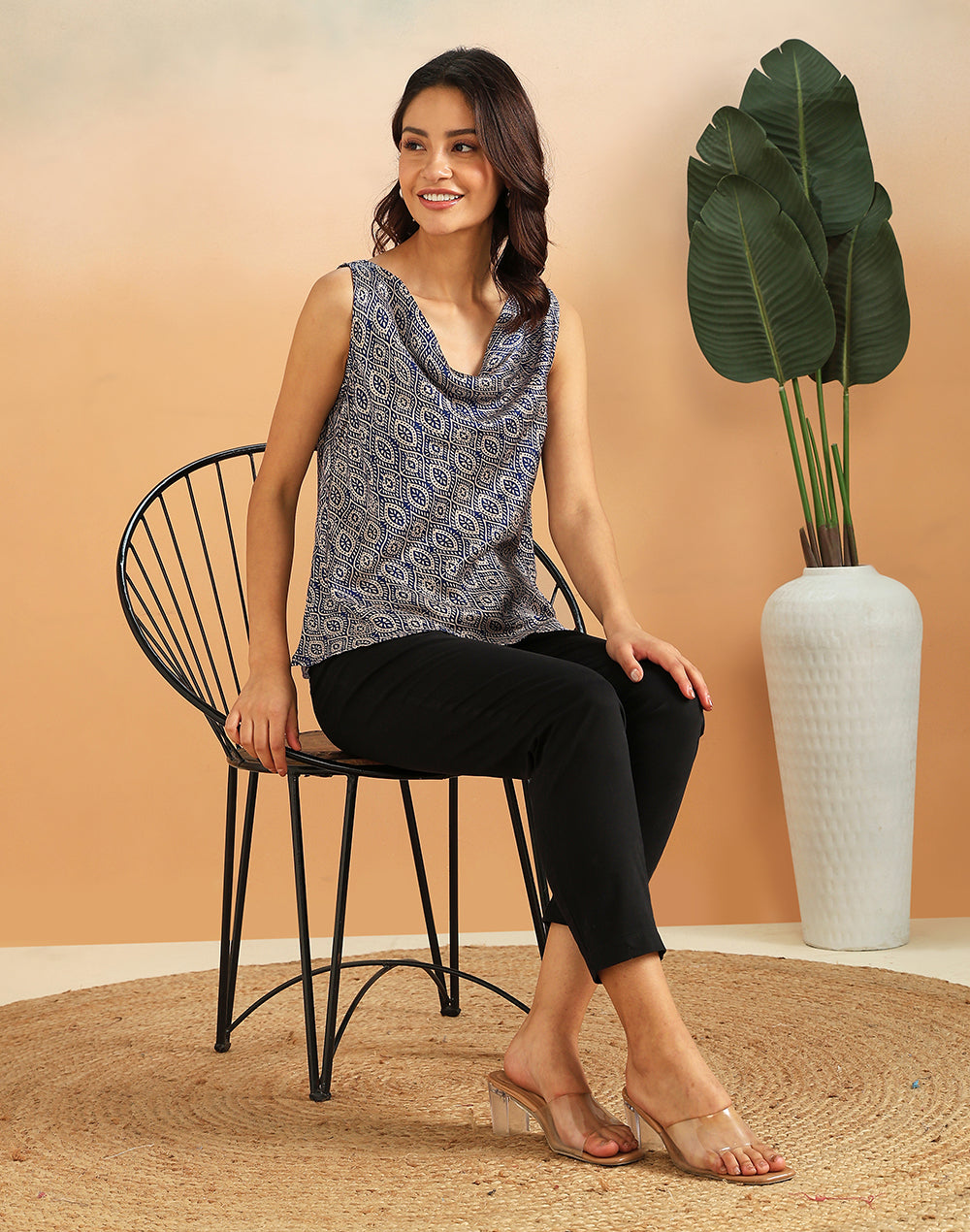 Indigo Rayon Blend Top