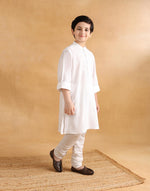 White Cotton Chikankari Modern Heirloomlong Kurta