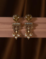 Gold Metal Dangler Earrings