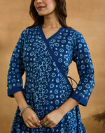 Indigo Cotton Dabu Long Kurta
